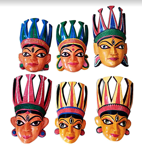 Wooden Masks of Kushmandi, West Bengal – India InCH – Address Directory:  Traditional Craftspeople, Weavers, Artists Across India